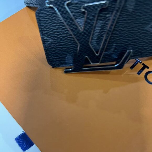 Louis Vuitton Silver Buckle Checkerboard Belt